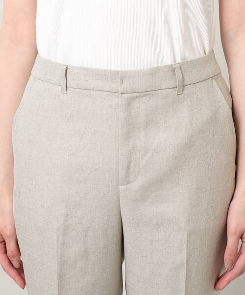 UNTITLED（アンタイトル）の「◆【清涼感／通勤】リネン調 テーパードパンツ（その他パンツ・レディース・ライトベージュ/ブラック・02/04/46/50/01/44/42/00/48/03）」の7枚目の写真