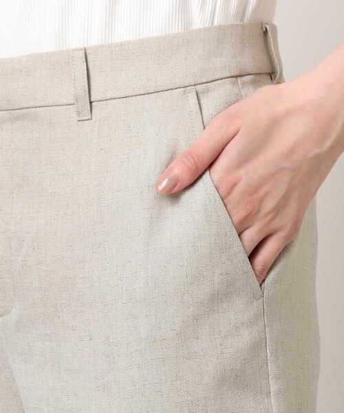 UNTITLED（アンタイトル）の「◆【清涼感／通勤】リネン調 テーパードパンツ（その他パンツ・レディース・ライトベージュ/ブラック・02/04/46/50/01/44/42/00/48/03）」の8枚目の写真