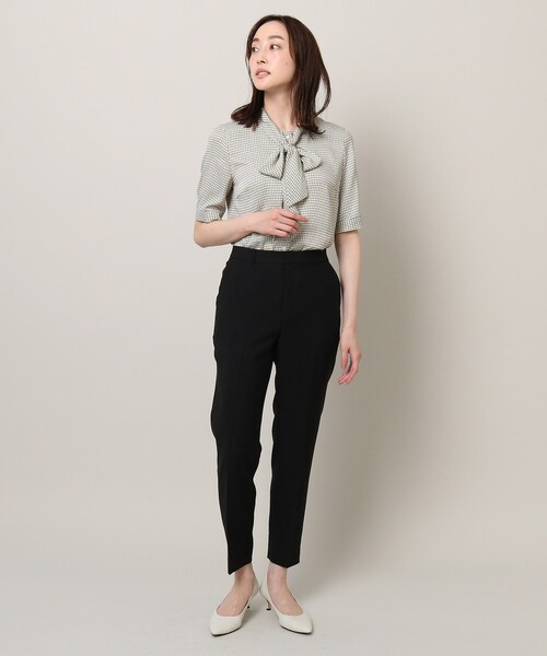 UNTITLED（アンタイトル）の「◆【清涼感／通勤】リネン調 テーパードパンツ（その他パンツ・レディース・ライトベージュ/ブラック・02/04/46/50/01/44/42/00/48/03）」の17枚目の写真
