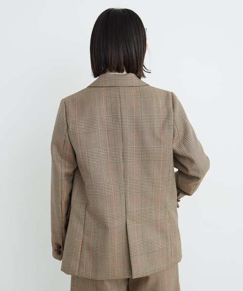 CHILD WOMAN（チャイルドウーマン）の「ガリサージ W釦ジャケット（テーラードジャケット・レディース・ダークブラウン/レッド・FREE）」の15枚目の写真