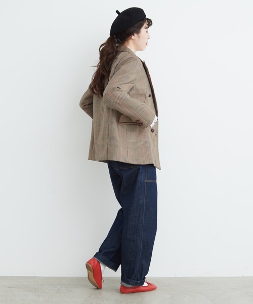 CHILD WOMAN（チャイルドウーマン）の「ガリサージ W釦ジャケット（テーラードジャケット・レディース・ダークブラウン/レッド・FREE）」の12枚目の写真