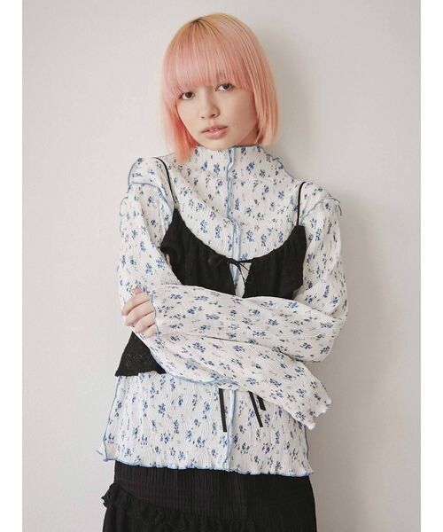 merry jenny（メリージェニー）の「レースニットソービスチェ（キャミソール・レディース・ブラウン/ブラック/オフホワイト・FREE）」の14枚目の写真