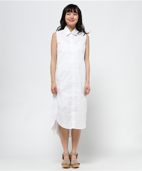 OUTLET（アウトレット）の「【robbem】Militaryシャツワンピ（シャツワンピース・レディース・ネイビー/ホワイト・40/38）」の3枚目の写真