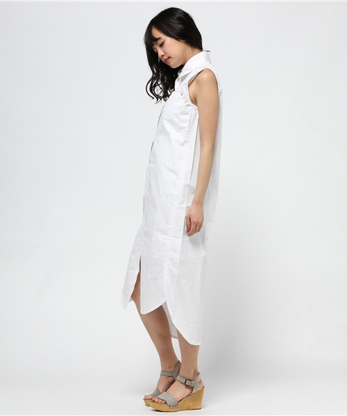 OUTLET（アウトレット）の「【robbem】Militaryシャツワンピ（シャツワンピース・レディース・ネイビー/ホワイト・40/38）」の4枚目の写真