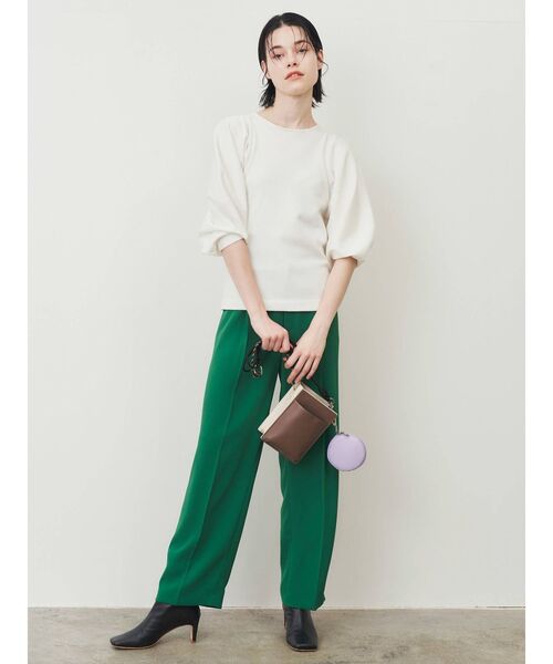 ELENDEEK（エレンディーク）の「ストレートワイドパンツ（その他パンツ・レディース・アイボリー/ブラック/グリーン・01/02）」の19枚目の写真