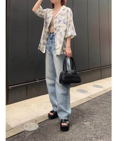 MOUSSY(マウジー)の「FLORAL LINEN BLEND シャツ(シャツ/ブラウス・レディース・グリーン/ブルー・FREE)」の20枚目の写真