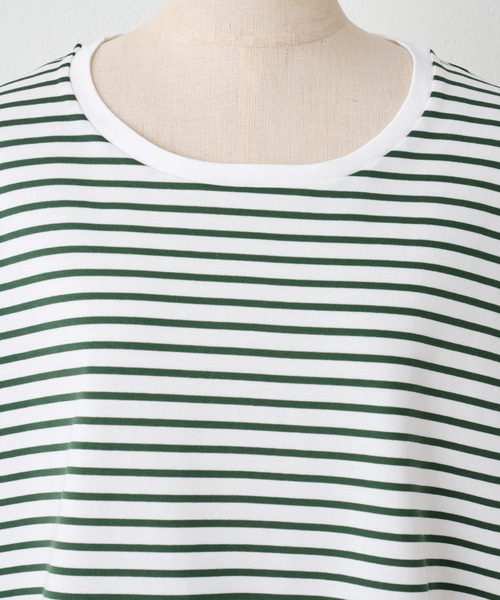 BEARDSLEY（ビアズリー）の「《FRIPIER・ユニセックス》ノースリボーダーTシャツ（Tシャツ/カットソー・レディース・ブルー/グリーン・FREE）」の7枚目の写真