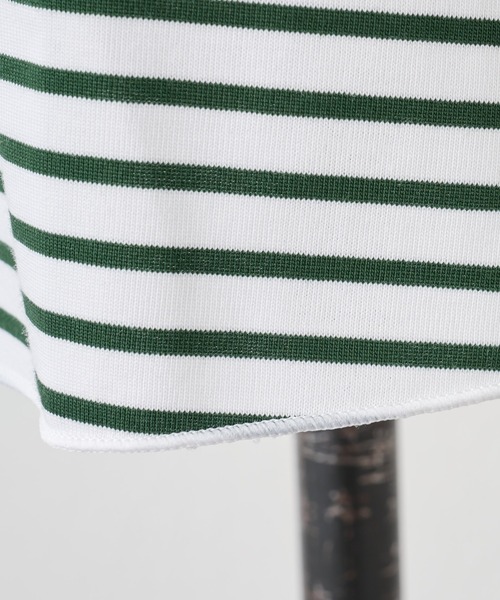 BEARDSLEY（ビアズリー）の「《FRIPIER・ユニセックス》ノースリボーダーTシャツ（Tシャツ/カットソー・レディース・ブルー/グリーン・FREE）」の15枚目の写真