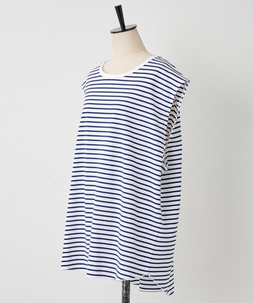 BEARDSLEY（ビアズリー）の「《FRIPIER・ユニセックス》ノースリボーダーTシャツ（Tシャツ/カットソー・レディース・ブルー/グリーン・FREE）」の13枚目の写真