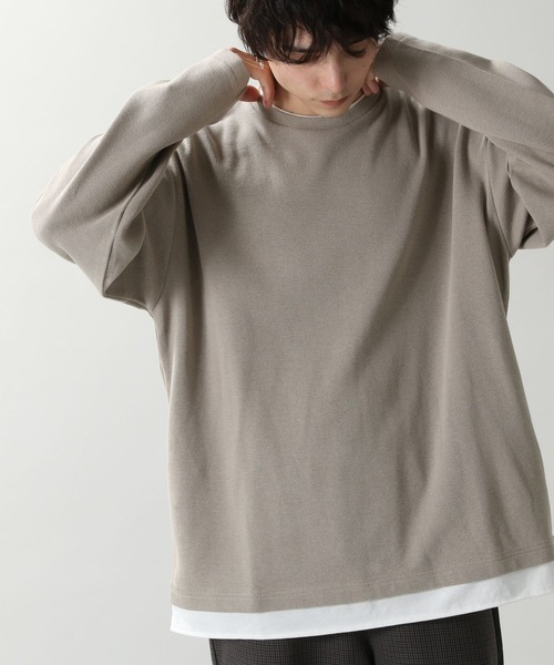 RAGEBLUE(レイジブルー)の「フェイクレイヤードロンT(Tシャツ/カットソー・メンズ・ホワイト/ブラック/ベージュ/ブルー・MEDIUM/LARGE)」の3枚目の写真