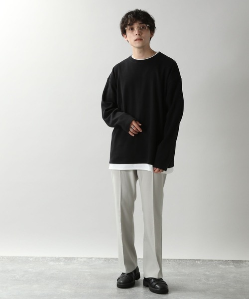 RAGEBLUE(レイジブルー)の「フェイクレイヤードロンT(Tシャツ/カットソー・メンズ・ホワイト/ブラック/ベージュ/ブルー・MEDIUM/LARGE)」の14枚目の写真