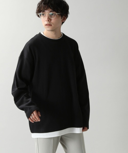 RAGEBLUE(レイジブルー)の「フェイクレイヤードロンT(Tシャツ/カットソー・メンズ・ホワイト/ブラック/ベージュ/ブルー・MEDIUM/LARGE)」の17枚目の写真