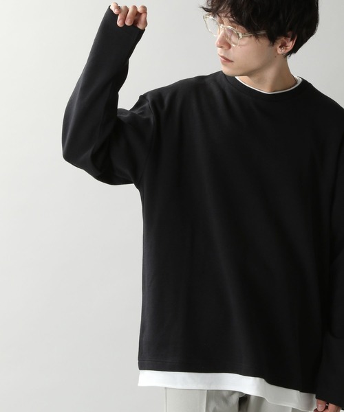 RAGEBLUE(レイジブルー)の「フェイクレイヤードロンT(Tシャツ/カットソー・メンズ・ホワイト/ブラック/ベージュ/ブルー・MEDIUM/LARGE)」の11枚目の写真