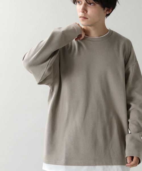 RAGEBLUE(レイジブルー)の「フェイクレイヤードロンT(Tシャツ/カットソー・メンズ・ホワイト/ブラック/ベージュ/ブルー・MEDIUM/LARGE)」の9枚目の写真