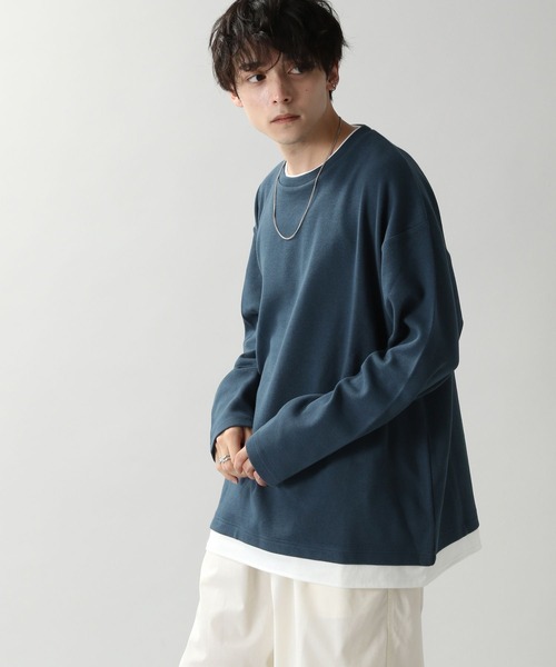 RAGEBLUE(レイジブルー)の「フェイクレイヤードロンT(Tシャツ/カットソー・メンズ・ホワイト/ブラック/ベージュ/ブルー・MEDIUM/LARGE)」の18枚目の写真