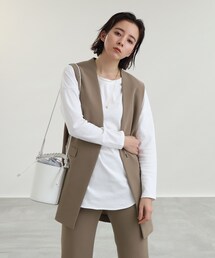 INDIVI | 【Oggi 11月号掲載/滝沢カレンさん着用】ストレッチ ジレジャケット(ベスト)