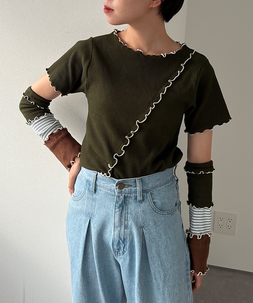 kutir(クティール)の「【SETUP可】メローアームウォーマー(アームカバー・レディース・ホワイト/ブラック/ネイビー/カーキ・FREE)」の18枚目の写真