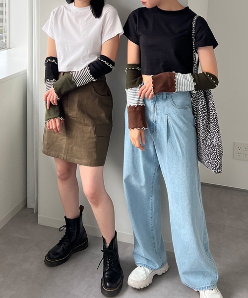 kutir(クティール)の「【SETUP可】メローアームウォーマー(アームカバー・レディース・ホワイト/ブラック/ネイビー/カーキ・FREE)」の14枚目の写真