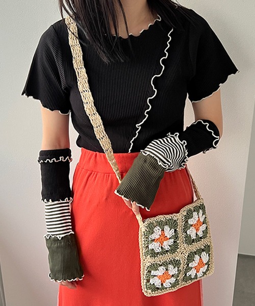 kutir(クティール)の「【SETUP可】メローアームウォーマー(アームカバー・レディース・ホワイト/ブラック/ネイビー/カーキ・FREE)」の13枚目の写真