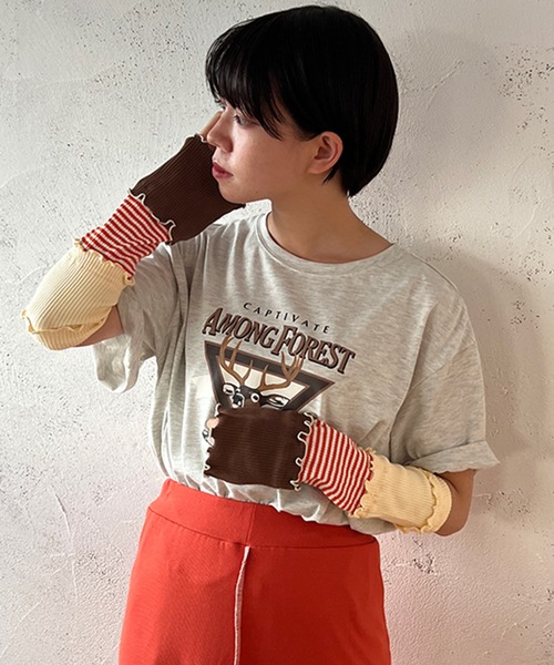 kutir(クティール)の「【SETUP可】メローアームウォーマー(アームカバー・レディース・ホワイト/ブラック/ネイビー/カーキ・FREE)」の7枚目の写真