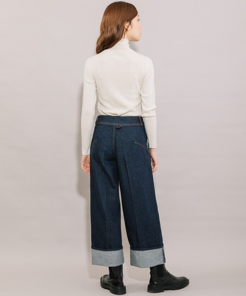 Liyoca(リヨカ)の「【Liyoca】デニムパンツ -手洗い可-(デニムパンツ・レディース・ネイビー・38/36)」の6枚目の写真