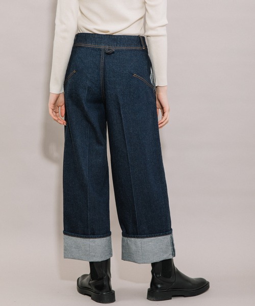 Liyoca(リヨカ)の「【Liyoca】デニムパンツ -手洗い可-(デニムパンツ・レディース・ネイビー・38/36)」の8枚目の写真