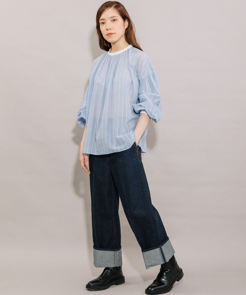 Liyoca(リヨカ)の「【Liyoca】デニムパンツ -手洗い可-(デニムパンツ・レディース・ネイビー・38/36)」の15枚目の写真