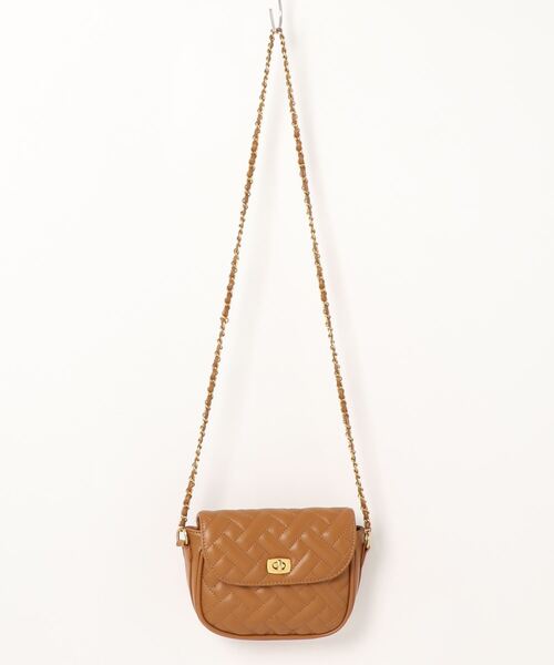 natural couture（ナチュラルクチュール）の「チャールズミニショルダーバッグ（ショルダーバッグ・レディース・グリーン/アイボリー/ブラック/キャメル・FREE）」の4枚目の写真