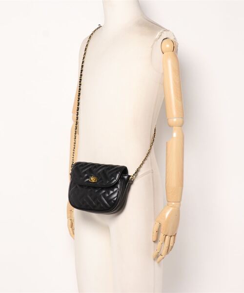 natural couture（ナチュラルクチュール）の「チャールズミニショルダーバッグ（ショルダーバッグ・レディース・グリーン/アイボリー/ブラック/キャメル・FREE）」の7枚目の写真