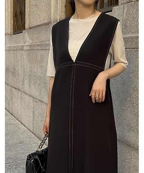 Re:EDIT（リエディ）の「[低身長/高身長サイズ有]前後2WAY配色ステッチ