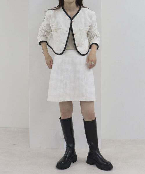 onulsoha（オヌルソハ）の「ツィードミニスカート（スカート・レディース・サックスブルー/オフホワイト・38）」の9枚目の写真