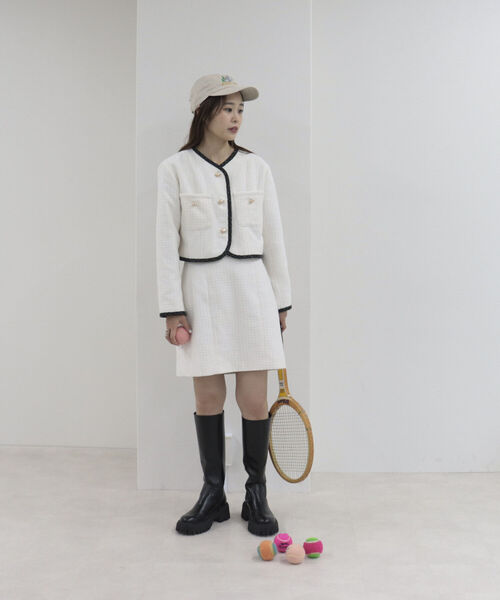 onulsoha（オヌルソハ）の「ツィードミニスカート（スカート・レディース・サックスブルー/オフホワイト・38）」の15枚目の写真