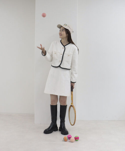 onulsoha（オヌルソハ）の「ツィードミニスカート（スカート・レディース・サックスブルー/オフホワイト・38）」の16枚目の写真