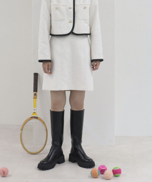 onulsoha（オヌルソハ）の「ツィードミニスカート（スカート・レディース・サックスブルー/オフホワイト・38）」の18枚目の写真