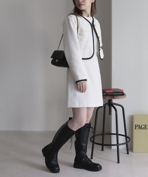 onulsoha（オヌルソハ）の「ツィードミニスカート（スカート・レディース・サックスブルー/オフホワイト・38）」の8枚目の写真