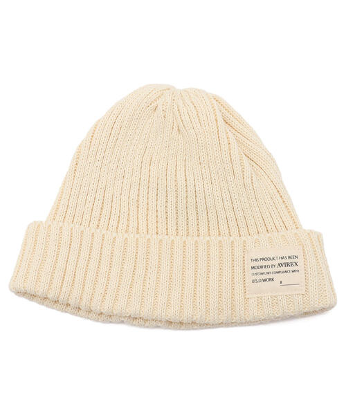 AVIREX(アヴィレックス)の「コットン ワッチ キャップ / COTTON WATCH CAP(ニットキャップ/ビーニー・メンズ・オリーブ系/ブラック/ホワイト系2/ブラウン・F)」の9枚目の写真