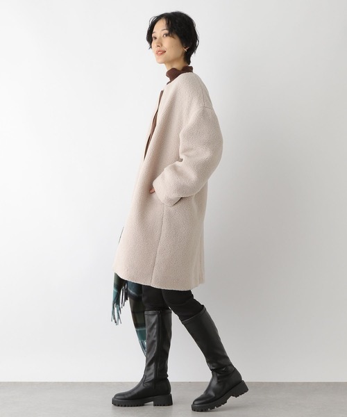 楽天市場】【SALE／40%OFF】(W)ノーカラ-ロングコート LEPSIM