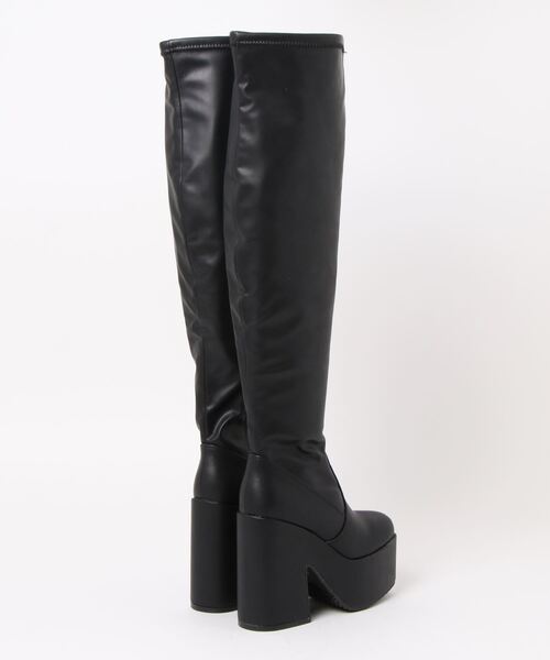 Petiem Duras（プティームデュラス）の「【Petiem Duras】　厚底防水ニーハイブーツ（ブーツ・レディース・ブラック×ブラック/ブラック・S/M/L/LL）」の3枚目の写真