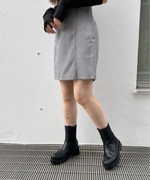 【セットアップ対応】ハイウエスト台形スカート