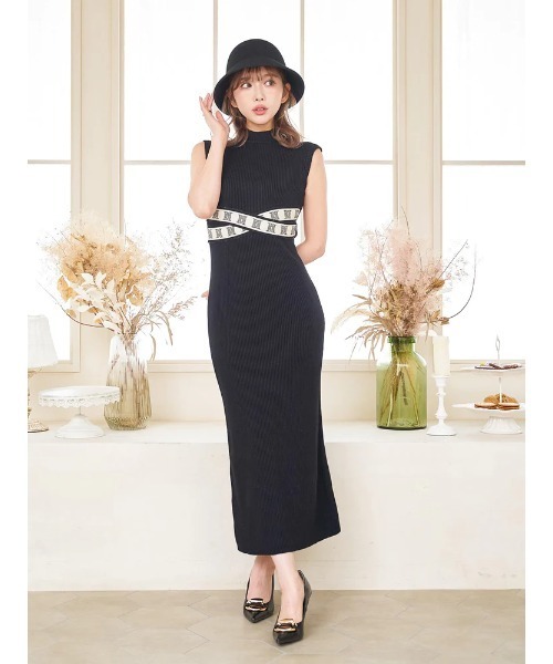 Darich(ダーリッチ)の「DDモノグラムロングニットワンピース(ワンピース・レディース・ダークグリーン/ブラック/ブラウン・FREE/FS)」の2枚目の写真