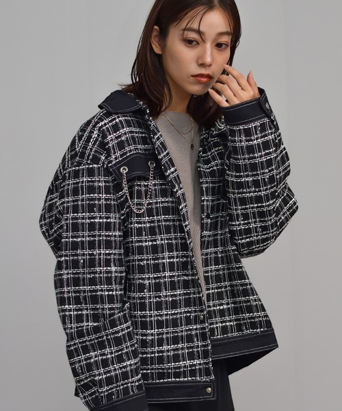 Auntie Rosa(アンティローザ)の「【Shoowtime】ビッグシルエット チェック アウター Big silhouette check outer(カバーオール・メンズ・ブラック・LARGE/MEDIUM)」の19枚目の写真