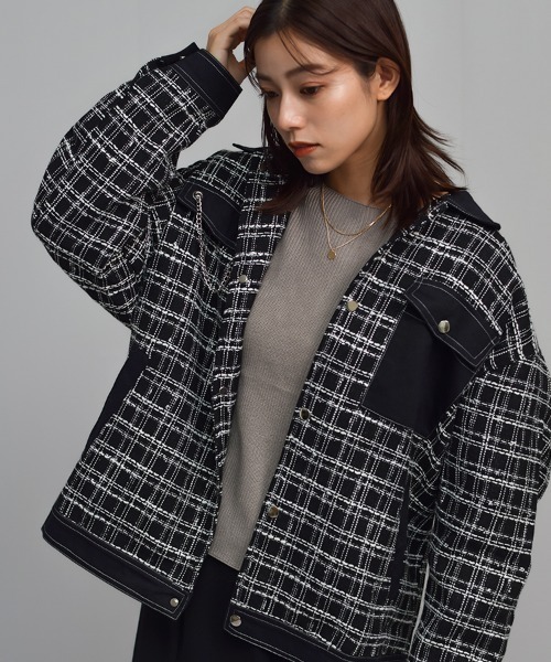 Auntie Rosa(アンティローザ)の「【Shoowtime】ビッグシルエット チェック アウター Big silhouette check outer(カバーオール・メンズ・ブラック・LARGE/MEDIUM)」の20枚目の写真