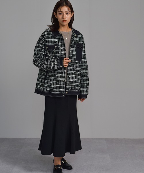 Auntie Rosa(アンティローザ)の「【Shoowtime】ビッグシルエット チェック アウター Big silhouette check outer(カバーオール・メンズ・ブラック・LARGE/MEDIUM)」の22枚目の写真
