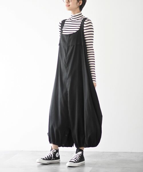 rps（アールピーエス）の「フェイクスウェードボリュームヘムオールインワン（サロペット/オーバーオール・レディース・チャコールグレー/ブラック/カーキ/カーキブラウン/モカ・フリー）」の7枚目の写真