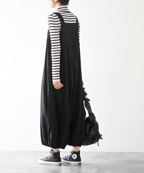 rps（アールピーエス）の「フェイクスウェードボリュームヘムオールインワン（サロペット/オーバーオール・レディース・チャコールグレー/ブラック/カーキ/カーキブラウン/モカ・フリー）」の8枚目の写真