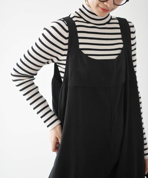 rps（アールピーエス）の「フェイクスウェードボリュームヘムオールインワン（サロペット/オーバーオール・レディース・チャコールグレー/ブラック/カーキ/カーキブラウン/モカ・フリー）」の10枚目の写真