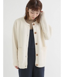Lugnoncure | 無撚糸地柄編みカーディガン(カーディガン/ボレロ)