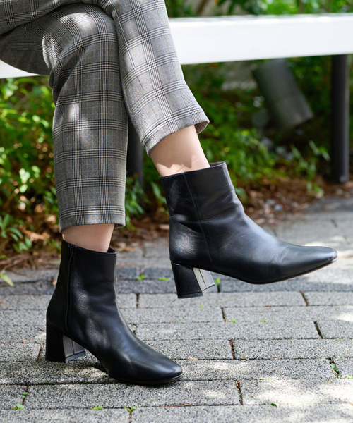REMME（レメ）の「【REMME/レメ】スクエアトゥヒールブーツ（ブーツ・レディース・ブラック・36/38/37）」の8枚目の写真