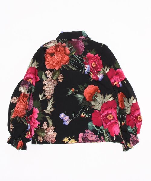 CHRISTINA  ROHDE（クリスティーナローデ）の「Christina Rhode  / 花柄 リボン パフスリーブ ブラウス（シャツ/ブラウス・キッズ・ブラック・2Y/4Y/8Y/10Y/6Y）」の7枚目の写真