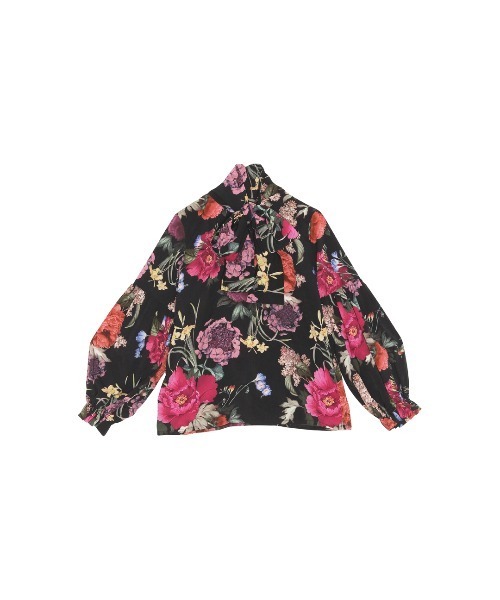 CHRISTINA  ROHDE（クリスティーナローデ）の「Christina Rhode  / 花柄 リボン パフスリーブ ブラウス（シャツ/ブラウス・キッズ・ブラック・2Y/4Y/8Y/10Y/6Y）」の5枚目の写真